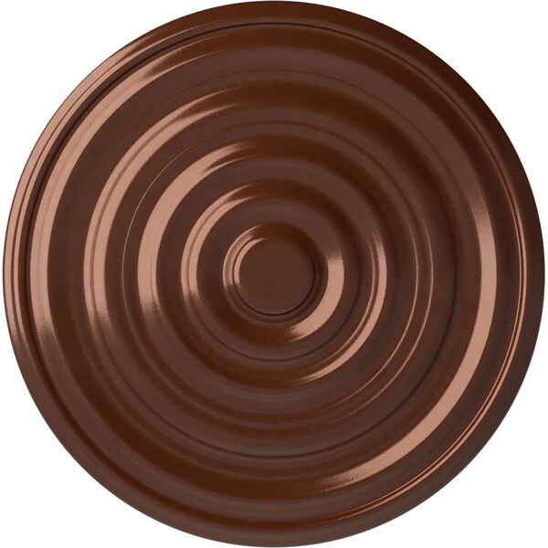 Ekena Millwork Carton Ceiling Medallion (For Canopies up to 3 3/4"), Hand-Painted Copper Penny, 17 3/4"OD x 1 3/8"P CM18CACPS - main